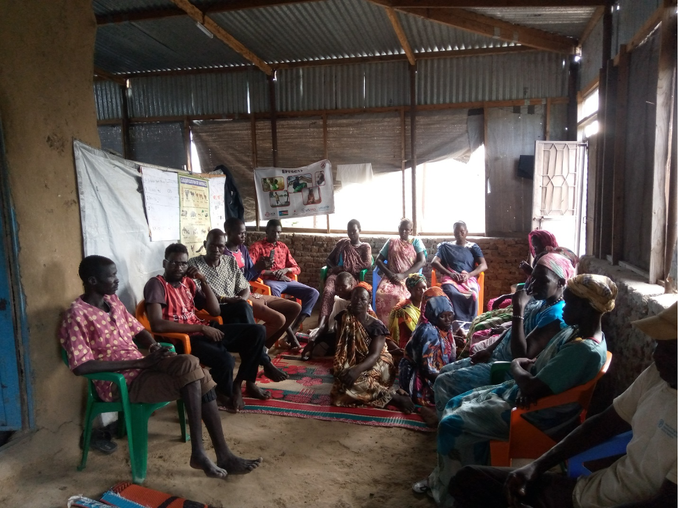 Affected population attends a discussion on “Better Parenting” in Kodok, Fashoda County- Upper Nile State Photo Credit Okuna Joe Albert WOCO’s Communications and Advocacy Officer